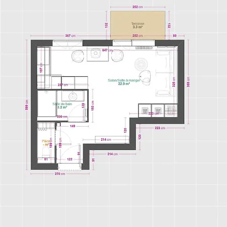 Meuble 3 Etoiles - Piscine- Balcon - Tennis 아파트 *